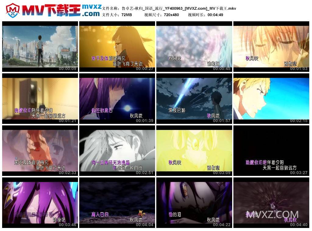 鲁卓艺-秋归_国语_流行_YF400963